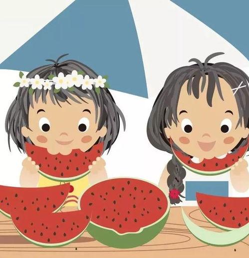 女孩头像吃瓜动漫可爱,动漫女孩头像中的甜蜜吃瓜时光