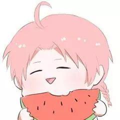 吃瓜动漫照片简约大气,动漫美食图鉴